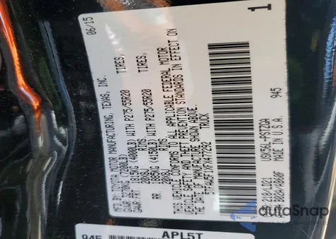 2015 Toyota Tundra Crewmax 1794 z USA, uszkodzony, nr VIN 5TFAW5F1XFX477292